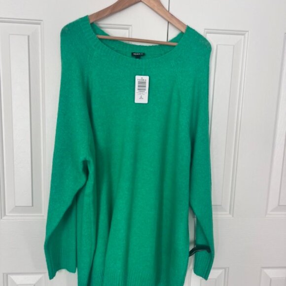 Torrid Vegan Cashmere Sweater NWT Size 3X Kelly Green - Picture 2 of 4